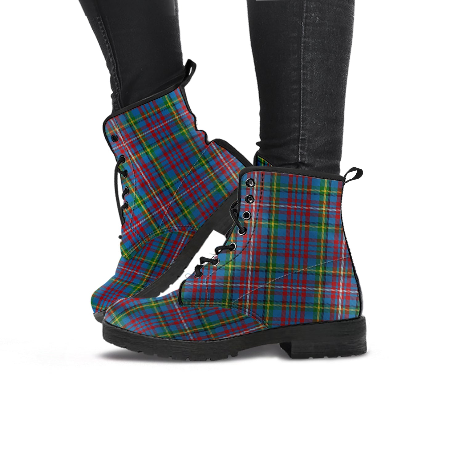 Hyndman Tartan Leather Boots - Tartan Vibes Clothing