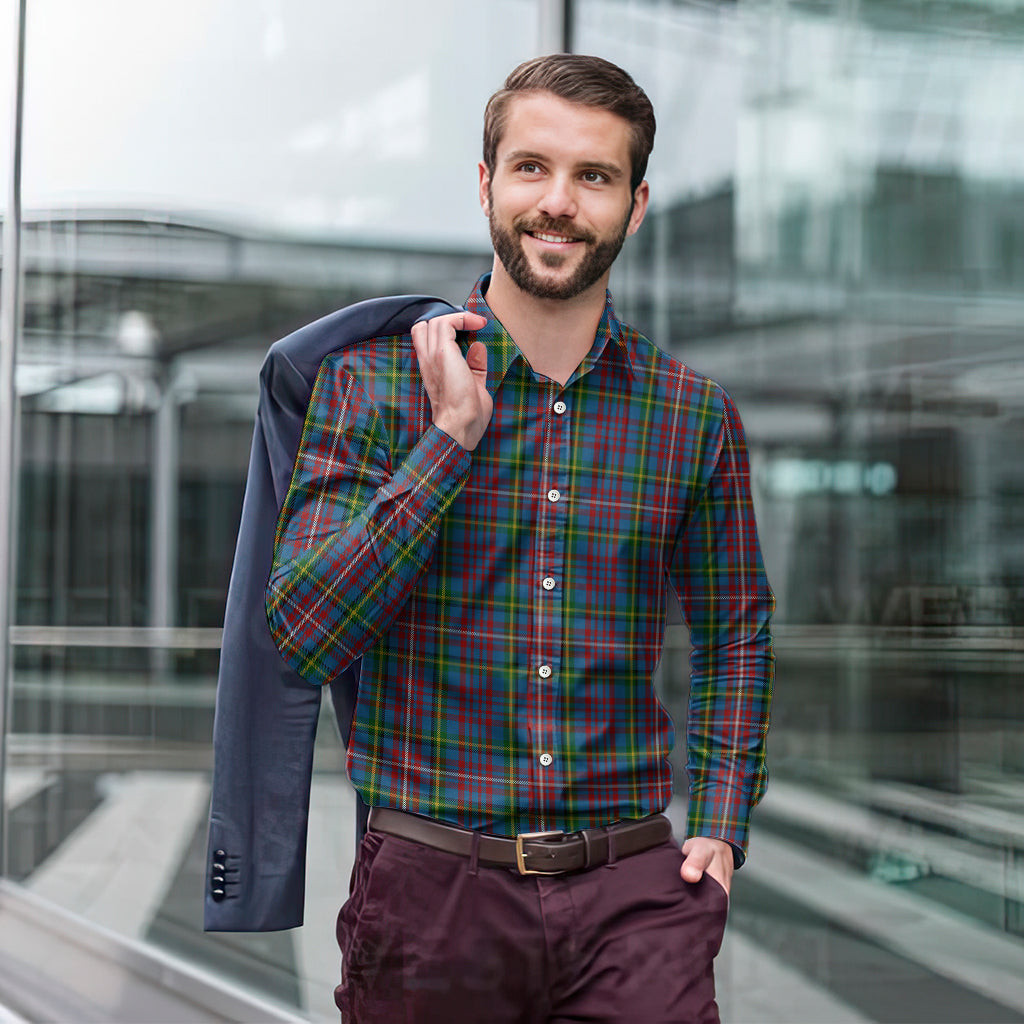 Hyndman Tartan Long Sleeve Button Up Shirt - Tartan Vibes Clothing