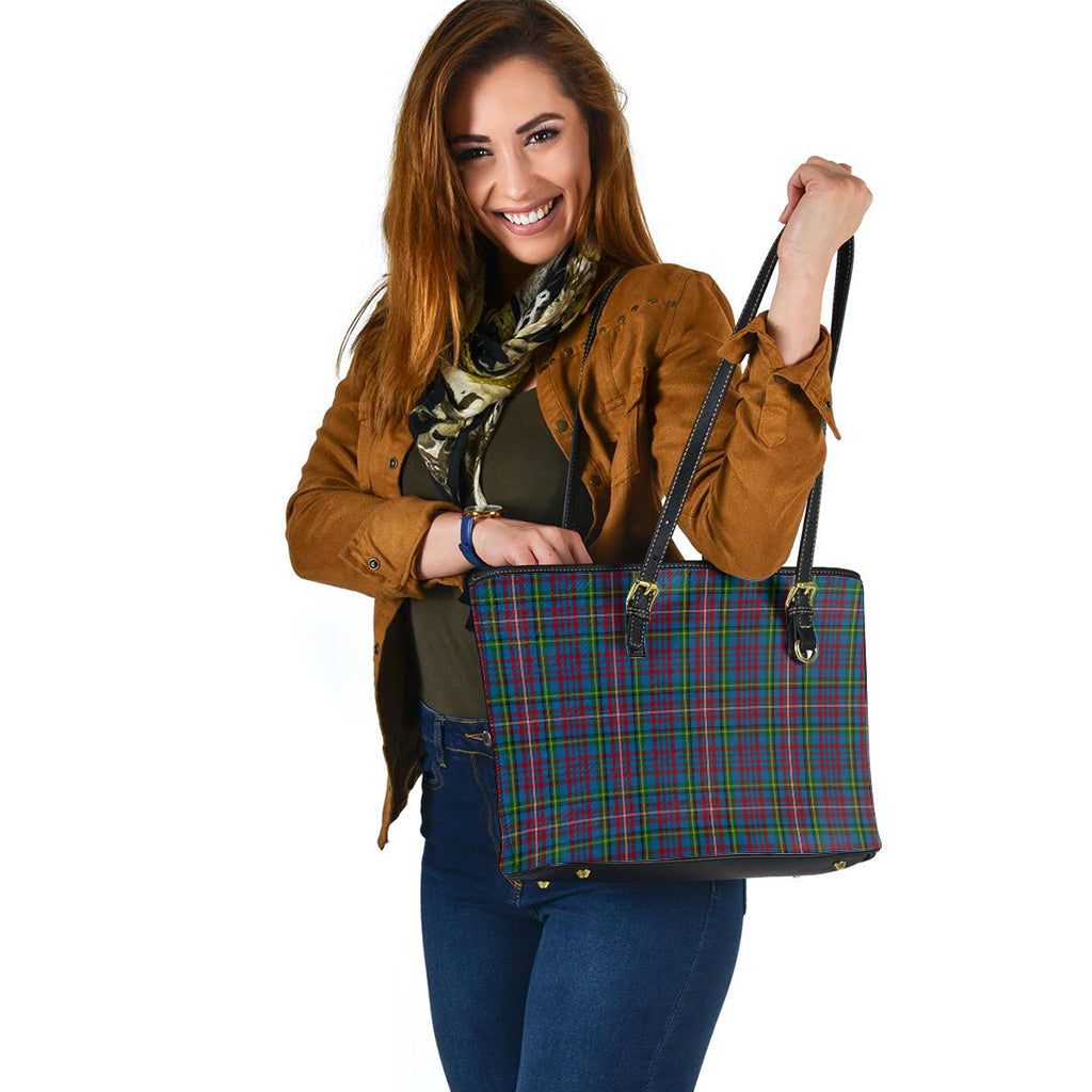Hyndman Tartan Leather Tote Bag - Tartan Vibes Clothing