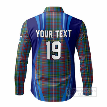 Hyndman Scotland Football Tartan Long Sleeve Button Shirts Lion Mascot Go Scottish