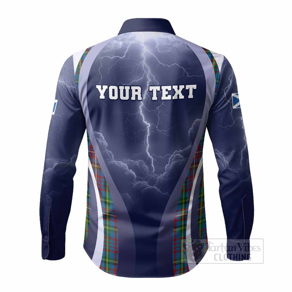 Hyndman Scotland Football Tartan Long Sleeve Button Shirts Scotland On Tour Trophy Style