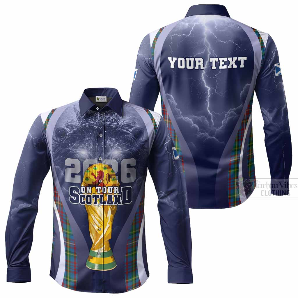 Hyndman Scotland Football Tartan Long Sleeve Button Shirts Scotland On Tour Trophy Style