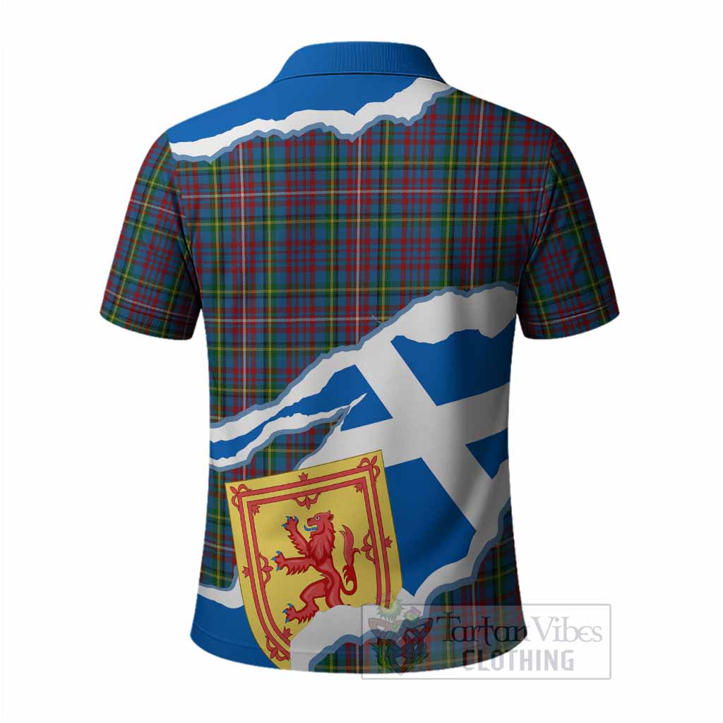 Hyndman Scotland Football Tartan Polo Shirt We'll Be Coming