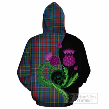 Hyndman Tartan Cotton Hoodie Traditional Scottish Thistle