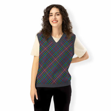 Hyndman Tartan  Knitted V-Neck Vest Cross Style