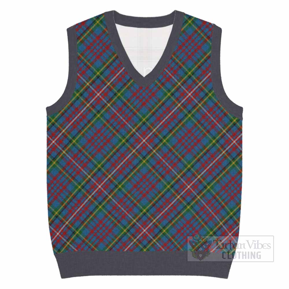 Hyndman Tartan  Knitted V-Neck Vest Cross Style