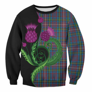 Hyndman Tartan Sweatshirt Traditional Scottish Thistle