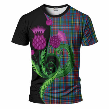 Hyndman Tartan T-Shirt Traditional Scottish Thistle