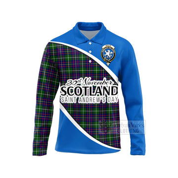 Inglis Family Crest Tartan Long Sleeve Polo Shirt Celebrate Saint Andrew's Day in Style Unisex - Tartan Vibes Clothing