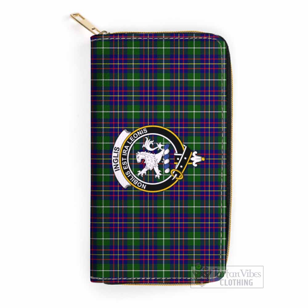 Inglis Tartan Women's Leather Wallet with Family Crest One Size 19.7*10.5*3.5 cm - Tartan Vibes Clothing