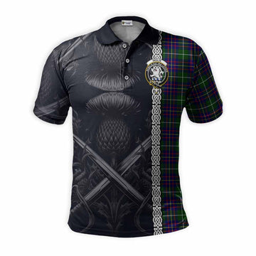 Inglis Tartan Polo Shirt with Family Crest Cross Sword Thistle Celtic Vibes Kid - Tartan Vibes Clothing