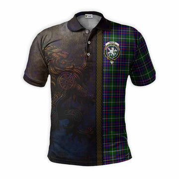 Inglis Tartan Family Crest Polo Shirt Alba Gu Brath Be Brave Lion Ancient Style Kid - Tartan Vibes Clothing