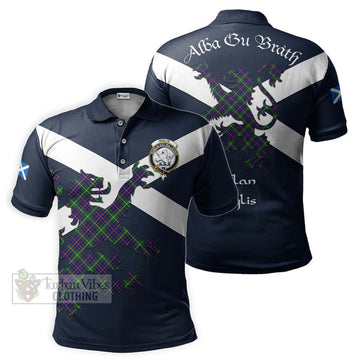 Inglis Tartan Lion Rampant Polo Shirt Proudly Display Your Heritage with Alba Gu Brath and Clan Name Kid - Tartan Vibes Clothing