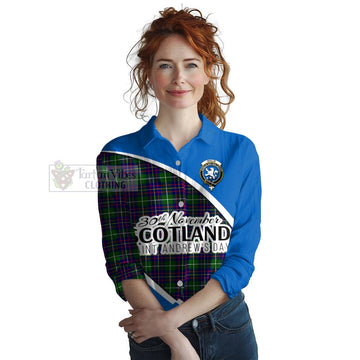 Inglis Family Crest Tartan Women's Casual Shirt Celebrate Saint Andrew's Day in Style Female - Tartan Vibes Clothing