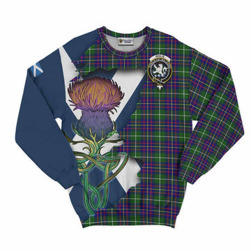 Inglis Tartan Family Crest Sweatshirt Scottish Thistle Celtic Inspired Unisex - Tartan Vibes Clothing