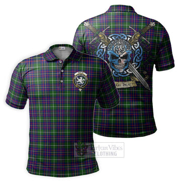 Inglis Tartan Polo Shirt with Family Crest Celtic Skull Style Kid - Tartan Vibes Clothing
