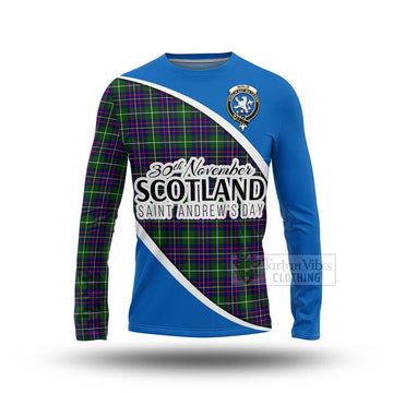 Inglis Family Crest Tartan Long Sleeve T-Shirt Celebrate Saint Andrew's Day in Style Unisex - Tartan Vibes Clothing