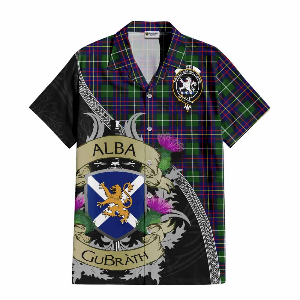 Inglis Tartan Family Crest Hawaiian Shirt Lion Rampant Royal Thistle Shield Celtic Inspired Kid - Tartan Vibes Clothing
