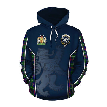 Inglis Tartan Cotton Hoodie with Family Crest and Lion Rampant Vibes Sport Style Pullover Hoodie XS - Tartan Vibes Clothing