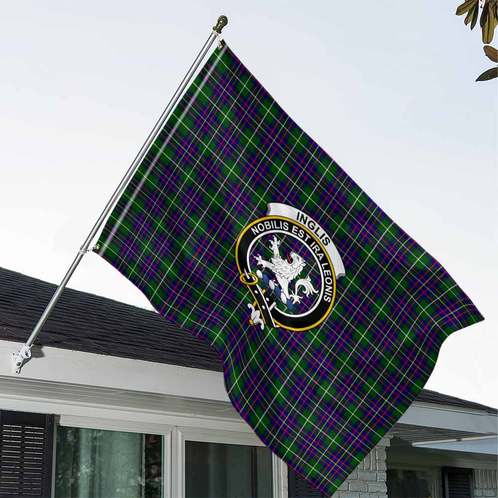 Inglis Tartan House Flag with Family Crest House Flag - Tartan Vibes Clothing