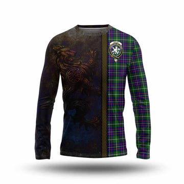 Inglis Tartan Family Crest Long Sleeve T-Shirt Alba Gu Brath Be Brave Lion Ancient Style Unisex - Tartan Vibes Clothing