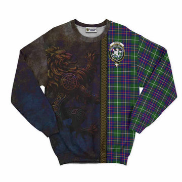 Inglis Tartan Family Crest Sweatshirt Alba Gu Brath Be Brave Lion Ancient Style Unisex - Tartan Vibes Clothing