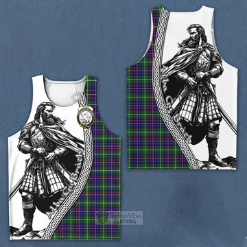 Inglis Tartan Clan Crest Men's Tank Top with Highlander Warrior Celtic Style Men - Tartan Vibes Clothing