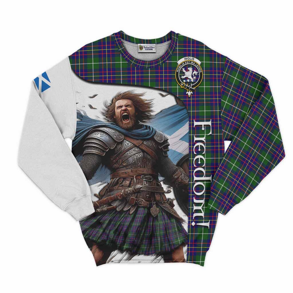 Inglis Crest Tartan Sweatshirt Inspired by the Freedom of Scottish Warrior Unisex - Tartan Vibes Clothing