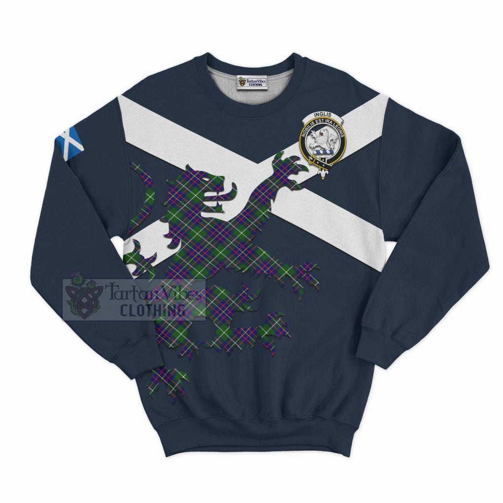 Inglis Tartan Lion Rampant Sweatshirt Proudly Display Your Heritage with Alba Gu Brath and Clan Name Unisex - Tartan Vibes Clothing