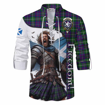 Inglis Crest Tartan Ghillie Kilt Shirt Inspired by the Freedom of Scottish Warrior Men - Tartan Vibes Clothing