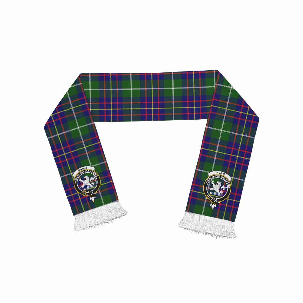 Inglis Tartan Ruffneck Scarf with Family Crest One Size 67.7*6.7 inches - Tartan Vibes Clothing