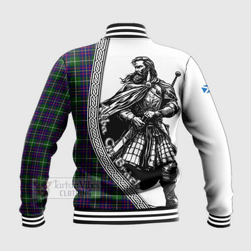 Inglis Tartan Clan Crest Baseball Jacket with Highlander Warrior Celtic Style - Tartan Vibes Clothing