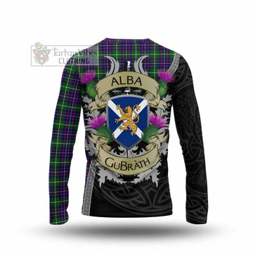 Inglis Tartan Family Crest Long Sleeve T-Shirt Lion Rampant Royal Thistle Shield Celtic Inspired - Tartan Vibes Clothing