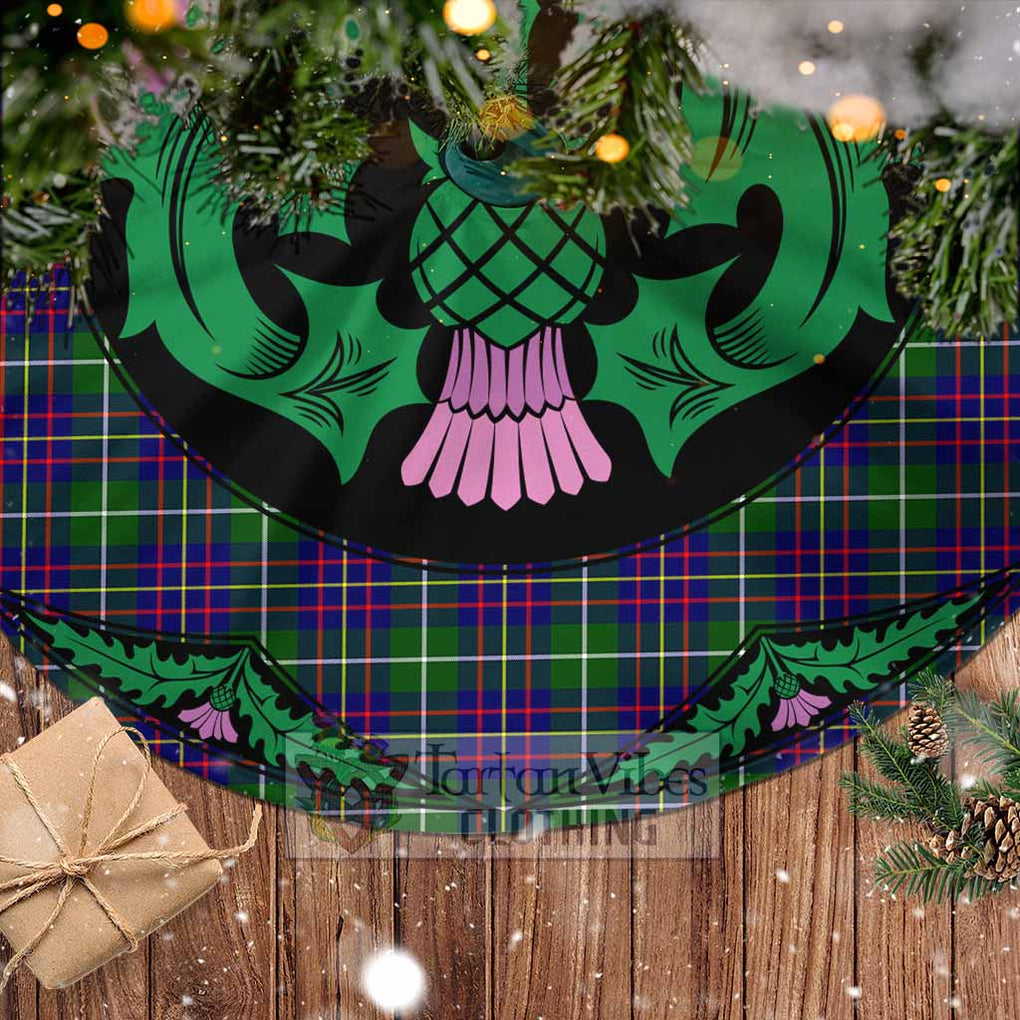 Inglis Tartan Christmas Tree Skirt Scottish Thistle Style - Tartan Vibes Clothing
