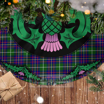Inglis Tartan Christmas Tree Skirt Scottish Thistle Style - Tartan Vibes Clothing