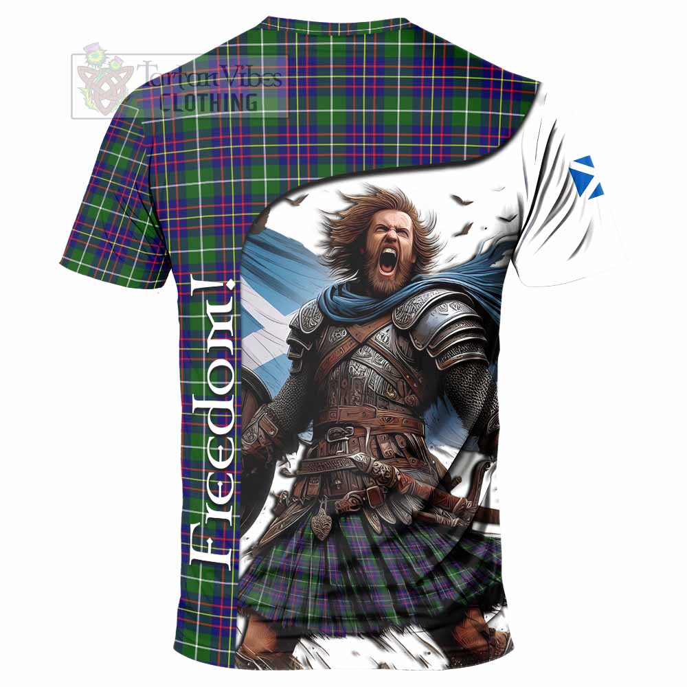 Inglis Crest Tartan T-Shirt Inspired by the Freedom of Scottish Warrior - Tartan Vibes Clothing