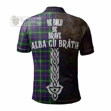 Inglis Tartan Family Crest Polo Shirt Alba Gu Brath Be Brave Lion Ancient Style - Tartan Vibes Clothing