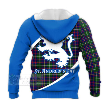 Inglis Family Crest Tartan Knitted Hoodie Celebrate Saint Andrew's Day in Style - Tartan Vibes Clothing