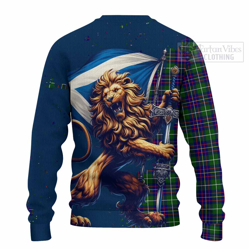 Inglis Tartan Family Crest Knitted Sweater with Scottish Majestic Lion - Tartan Vibes Clothing