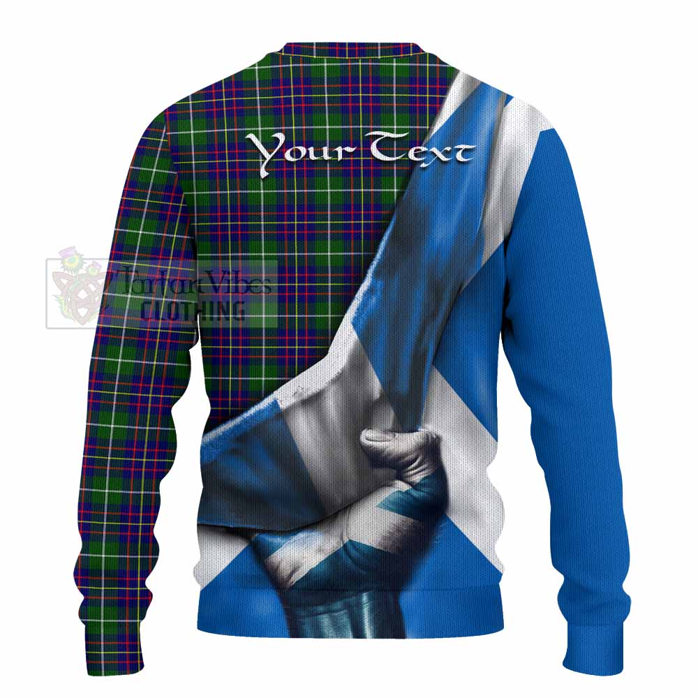 Inglis Tartan Knitted Sweater with Family Crest Scotland Patriotic Style - Tartan Vibes Clothing