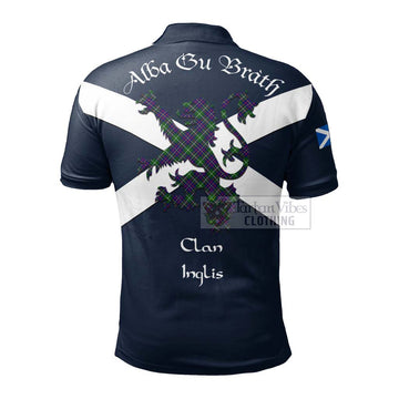 Inglis Tartan Lion Rampant Polo Shirt Proudly Display Your Heritage with Alba Gu Brath and Clan Name - Tartan Vibes Clothing