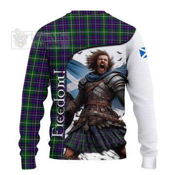 Inglis Crest Tartan Knitted Sweater Inspired by the Freedom of Scottish Warrior - Tartan Vibes Clothing
