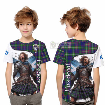Inglis Crest Tartan Kid T-Shirt Inspired by the Freedom of Scottish Warrior - Tartan Vibes Clothing
