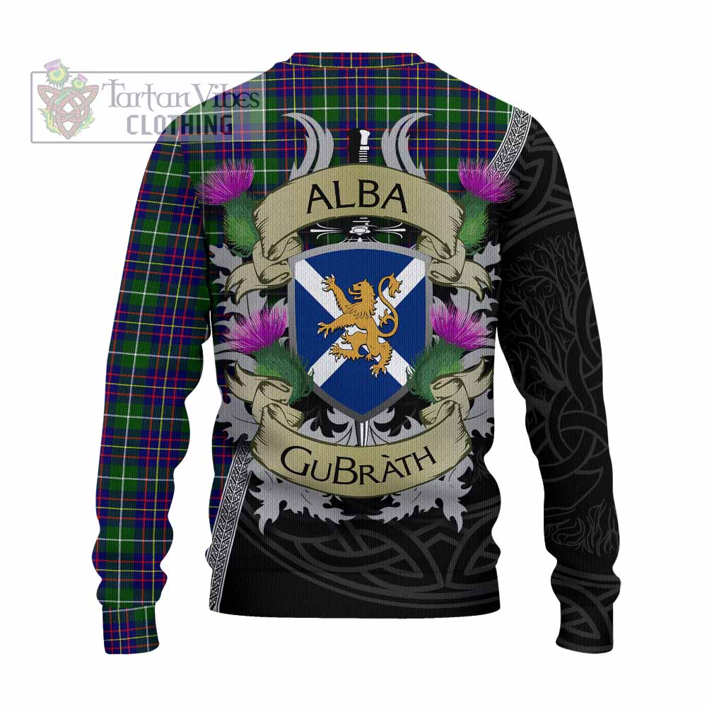 Inglis Tartan Family Crest Knitted Sweater Lion Rampant Royal Thistle Shield Celtic Inspired - Tartan Vibes Clothing