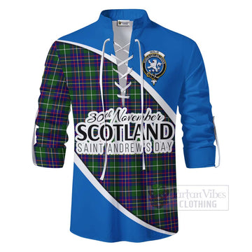 Inglis Family Crest Tartan Ghillie Kilt Shirt Celebrate Saint Andrew's Day in Style - Tartan Vibes Clothing