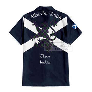 Inglis Tartan Lion Rampant Hawaiian Shirt Proudly Display Your Heritage with Alba Gu Brath and Clan Name - Tartan Vibes Clothing