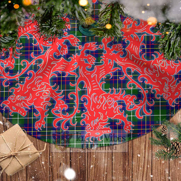 Tartan Vibes Clothing Inglis Tartan Christmas Tree Skirt Lion Rampant Style