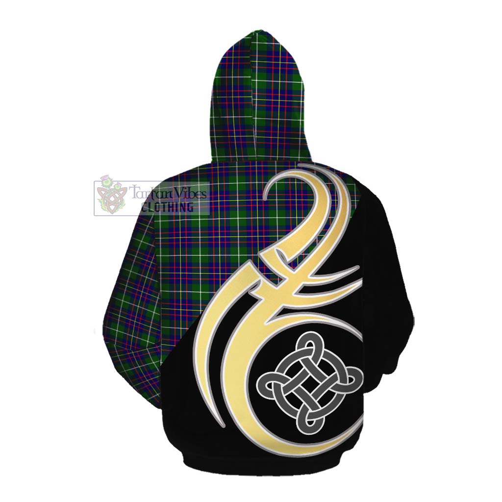 Inglis Tartan Cotton Hoodie with Family Crest and Celtic Symbol Style Pullover Hoodie - Tartan Vibes Clothing