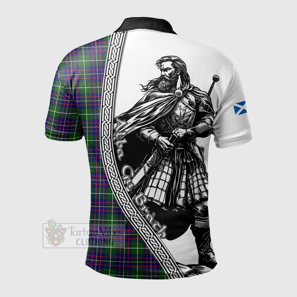 Inglis Tartan Clan Crest Polo Shirt with Highlander Warrior Celtic Style - Tartan Vibes Clothing