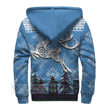 Inglis Clan Christmas Sherpa Hoodie Celtic Reindeer Style - Tartan Vibes Clothing